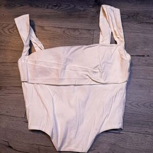 SHEIN Cream Crop Top